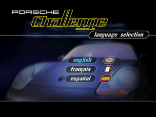 Porsche Challenge title screen for Playstation